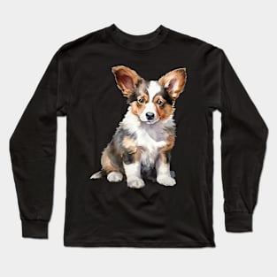 Puppy Cardigan Welsh Corgi Long Sleeve T-Shirt